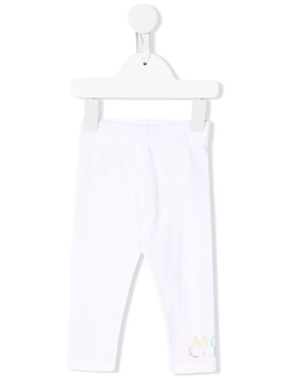 Shop Moncler Logo-print Leggings In White