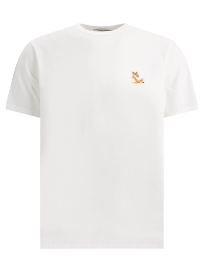 Shop Maison Kitsuné "chillax Fox" T-shirt In White