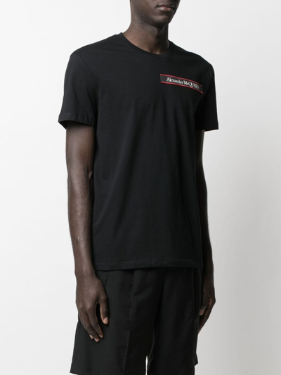 Shop Alexander Mcqueen Logo T-shirt Clothing In Black