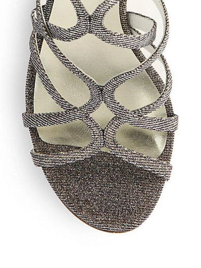 Shop Stuart Weitzman Turningup Sandals In Pyrite