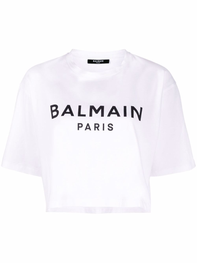 Shop Balmain Short T-shirt Clothing In White