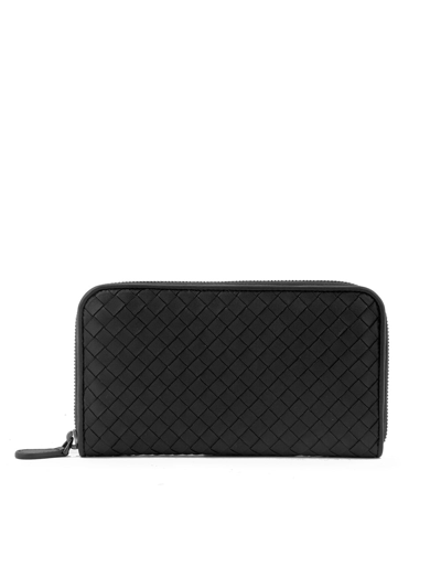 Shop Bottega Veneta Woven Wallet Accessories In Black