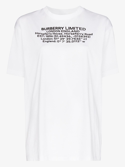 Shop Burberry Logo T-shirt Clothing In White