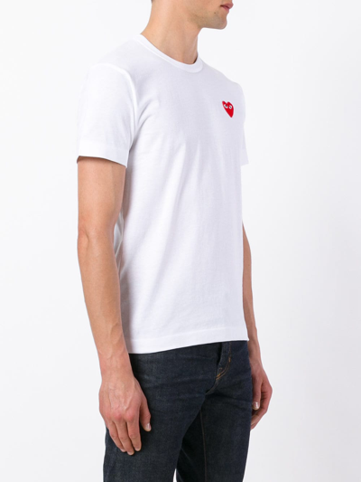 Shop Comme Des Garçons Play Logo T-shirt Clothing In White