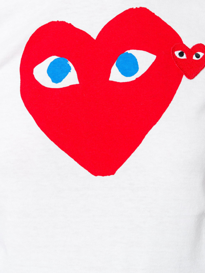 Shop Comme Des Garçons Play Small Heart T-shirt Clothing In White