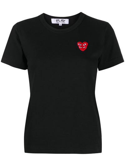 Shop Comme Des Garçons Play T-shirt Heart Clothing In Black