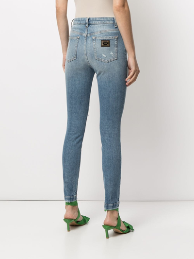 Shop Dolce & Gabbana 5 Pocket Trousers Clothing In Blue