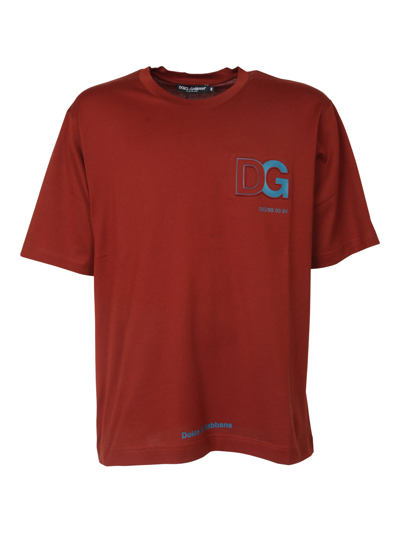 Shop Dolce & Gabbana Logo T-shirt Clothing In Red