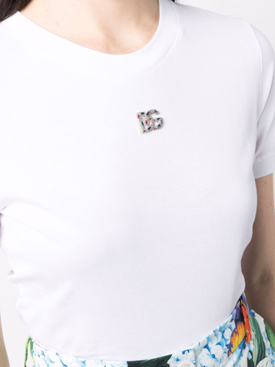 Shop Dolce & Gabbana Logo T-shirt Clothing In White