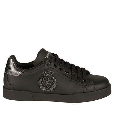 Shop Dolce & Gabbana Sneakers In Nero+argento