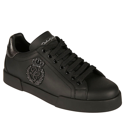 Shop Dolce & Gabbana Sneakers In Nero+argento