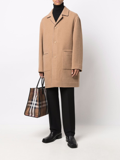 Shop Fendi Trench Clothing In Brown