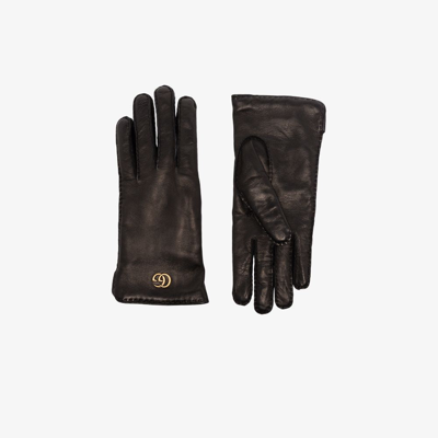 Shop Gucci Gloves Maya Logo Accessories In Black