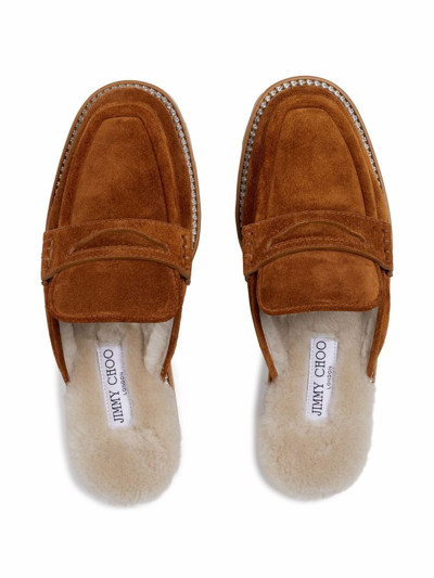 Shop Jimmy Choo Sabot Shoes In Brown