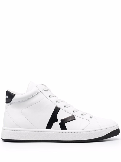 Shop Kenzo Basketball Sneakers Shoes In White