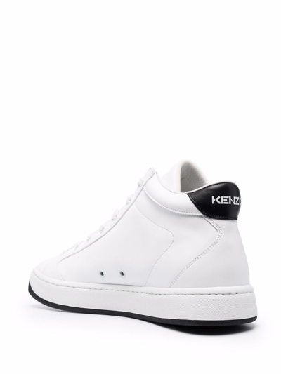 Shop Kenzo Basketball Sneakers Shoes In White