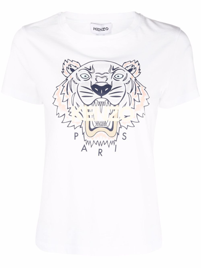 Shop Kenzo Tiger T-shirt Clothing In White