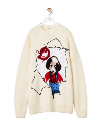 Shop Loewe Puppy Sweater Clothing In Multicolour