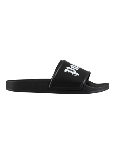 Shop Palm Angels Slippers Shoes In Black