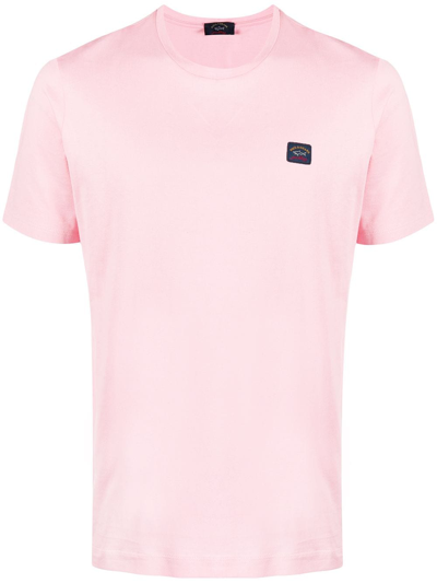 Shop Paul & Shark Logo T-shirt Clothing In Pink &amp; Purple