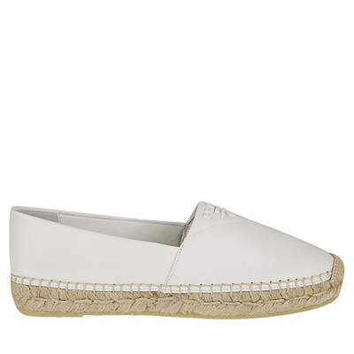 Shop Prada Flat Shoes White