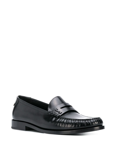 Shop Saint Laurent Loafers Shoes In Black