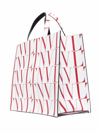 Shop Valentino Garavani Logo Tote Bag Bags In White