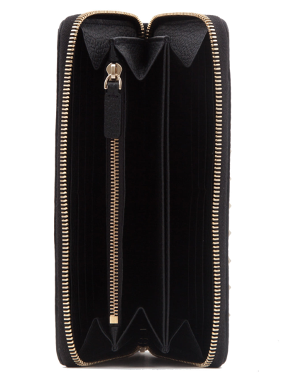 Shop Valentino Garavani Zip Wallet Accessories In Black
