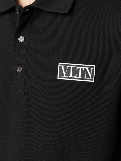 Shop Valentino Polo Logo Clothing In Black
