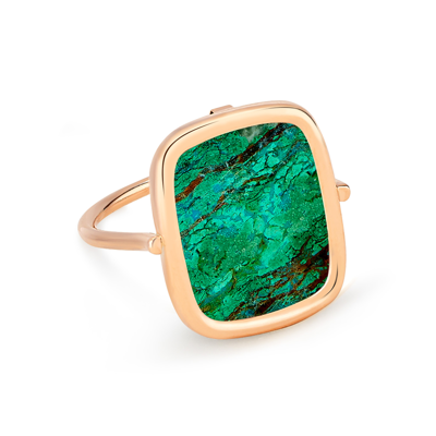 Shop Ginette Ny Chrysocolle Antique Ring In Pink Gold