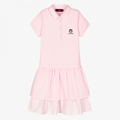 Shop Aigner Teen Girls Cotton Polo Dress In Pink
