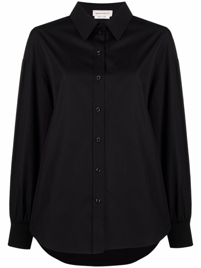 Shop Alexander Mcqueen Cocoon Shirt In Nero