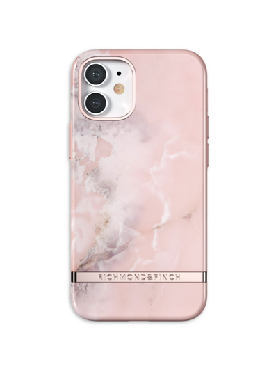 Shop Richmond & Finch Men's Marble Iphone 12 Mini Case In Pink Marble
