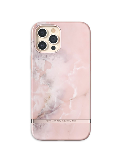 Shop Richmond & Finch Men's Marble Iphone 12 Pro Max Case In Pink Marble