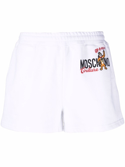 Shop Moschino Sports Shorts With  X Kellogs Print In White
