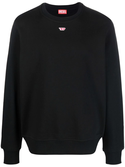 Shop Diesel S-ginn-d Logo-appliqué Sweatshirt In Black