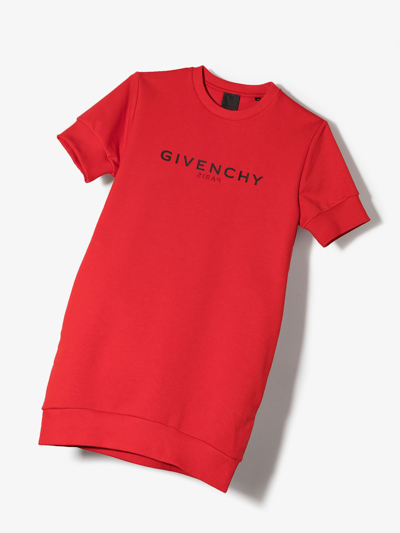 Shop Givenchy Logo-print T-shirt Dress In Red