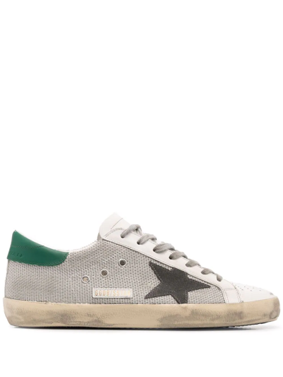Golden Goose Superstar White Low-top Sneaker With Star Patch On The Side And Lettering Logo In Leather Man