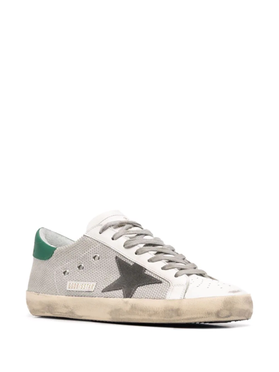 Golden Goose Superstar White Low-top Sneaker With Star Patch On The Side And Lettering Logo In Leather Man