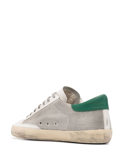 Golden Goose Superstar White Low-top Sneaker With Star Patch On The Side And Lettering Logo In Leather Man