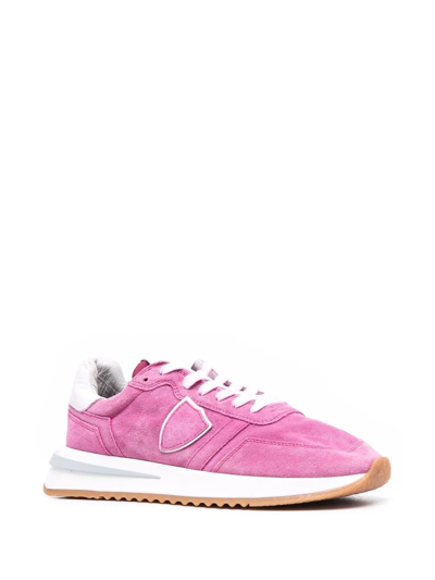 Philippe Model Tropez 2.1 Daim Lave Sneakers In Pink