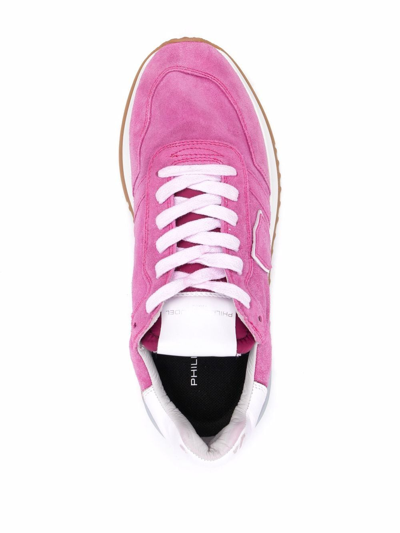 Philippe Model Tropez 2.1 Daim Lave Sneakers In Pink