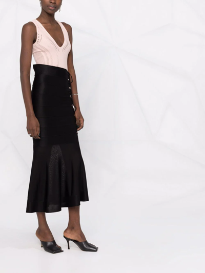 Wolford Ajouré Mesh-panel Body In Pink