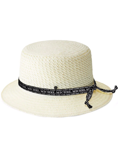 Shop Maison Michel Axel Sun Hat In White