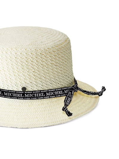 Maison Michel Axel On The Go Bucket Hat In White