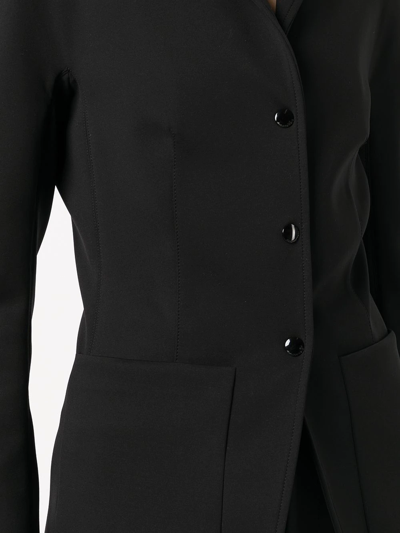 Shop Alexander Wang Single-breasted Gusset Blazer In Black