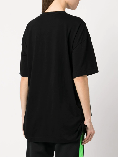 Shop Comme Des Garçons Oversized Logo-print Cotton T-shirt In Black