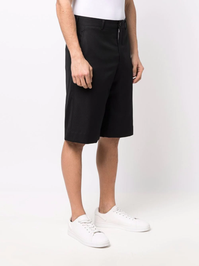 Shop Comme Des Garçons Homme Deux Wide-leg Bermuda Shorts In Black