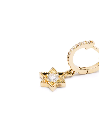 De Jaegher 18kt Yellow Gold Baby Star Diamond Hoop Earring In Gold