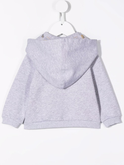 Shop Knot Zip-up Hooded Jacket In Grey
